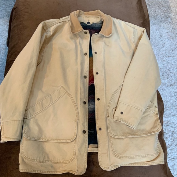 Woolrich Tan M Canvas Coat with removable blanket lining Vintage Classic - Picture 11 of 12